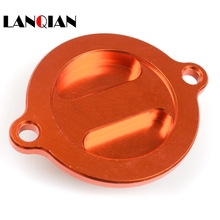 Reinstalador de filtro de óleo para motor, tampa laranja cnc de alumínio para 125 200 390 690 rc 125 200 390 pcx logo 2024 - compre barato