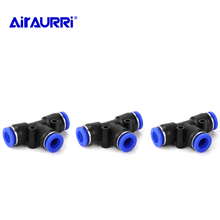 3 Way T shaped Fittings Connector Adapters Tee Pneumatic 10mm 8mm 12mm 6mm 4mm 16mm OD Hose Tube Push In Air Gas Fitting Quick 2024 - buy cheap