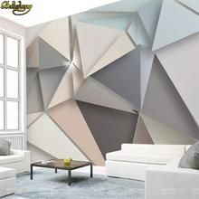 beibehang Custom wallpaper mural modern minimalist 3d triangle TV background wall papers home decor papel de parede 3d wallpaper 2024 - buy cheap