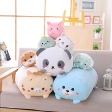 Soft Animal Cartoon Pillow Cushion Cute Fat Cat Panda Dinosaur Pig Elephant Bear Plush Toy Stuffed Kawaii Kids Birthyday Gift 2024 - buy cheap