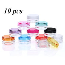 10pcs Cosmetics Jar Box Face Cream Nail Art Cosmetic Glitter Storage Pot Container Round Bottle Portable Plastic Makeup Tool Kit 2024 - buy cheap