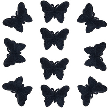 10Pcs Black Butterfly Patches for Clothing Embroidered Applique Iron on Patch Accessories Badge Stickers on Clothes Bags DIY 2024 - buy cheap