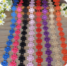 Free Shipping 15colors Water-soluble Lace Fabric,Lace Trim for Skirt Garment Accessories ca2.5cm 5Ms/lot 2024 - buy cheap