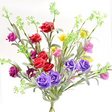 Свежие розы, искусственные цветы, настоящие на ощупь, 5 цветов, искусственные розы, украшения для дома, фото или день рождения, P10 2024 - купить недорого