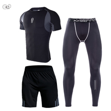 Quick Dry Breathable Compression Mens Sport Suit New 2019 Joggers Running Set Training Gym Fitness Tracksuit Sportswear Clothing 2024 - buy cheap