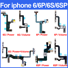 for iPhone 6 6G 6S Plus 6Plus Volume Control Button Mute Lock Switch Ribbon Cable Flex Connector with Metal Bracket Repair Part 2024 - buy cheap