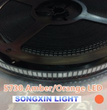1000 pces laranja/âmbar 5630 5730 smd lâmpadas para diodo de luz led luz ultra brilhante xiasongxin diodos de montagem em superfície 600-610nm 2024 - compre barato