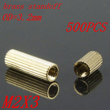 500pcs M2 x 3 M2*3mm brass standoff spacer female to female thread 2024 - buy cheap