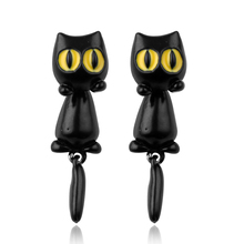 Wholesale Women Earrings Cute Cat's Yellow Eyes Earrings  Pendientes Mujer Moda Korean Earrings Fashion Earrings Cat Jewelry 2024 - buy cheap