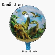18 polegada dinossauro material animal da floresta tema da festa de aniversário balões foil balão de ar brinquedo das crianças festival presente do menino DIY parte 2024 - compre barato