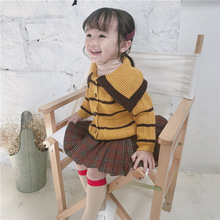 Korean Brand Fashion Boys and Girls Sweaters Children's Striped Pullovers Sweaters Kids Casual Knitting Tops Baby Cardigan Coats 2024 - buy cheap