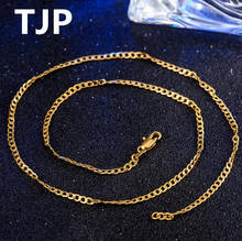 TJP 2mm Side Figaro Chains Necklace For Men Party Jewelry Fashion Clavicular Chain Choker Necklace Lover Boy Gift 2024 - buy cheap