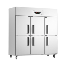 Commercial Use 6 door Upright Freezer Refrigerator Two Temperature 1600L Stainless Steel Home kitchen Equipment GT1.6L6ST 520W 2024 - buy cheap