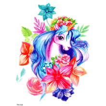 Flower horse Waterproof Temporary Tattoos Men Beauty Animals Flash Tattoo Tatouage Temporaire Tatoo stickers 2024 - buy cheap