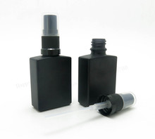 200 x 30ml Frost black Square Flat glass perfume sprayer bottle 30cc Empty glass cosmetic atomizer 2024 - buy cheap
