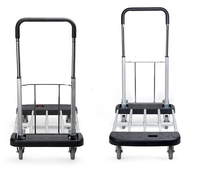 2016 Aluminum alloy  folding shopping cart telescopic rod  four-wheel  trolleys 2024 - buy cheap