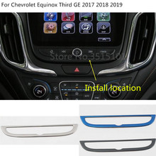 Car Sticker Middle Console Central Control Navigation Switch Trim Frame 1pcs For Chevrolet Equinox Third GE 2017 2018 2019 2024 - buy cheap