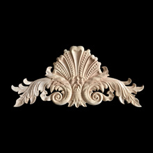 Antique Decorative Wood Appliques Furniture Decor Cabinet Door Irregular Wooden Mouldings Flower Carving Figurine Craft 2024 - buy cheap