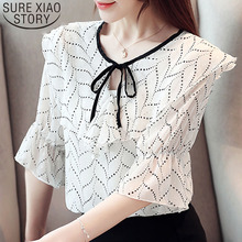 Women Blouse And Top 2021 Summer Printing Chiffon Short Shirt Women Short Shirt Women Chiffon Shirt V Neck Shirts 3751 50 2024 - buy cheap