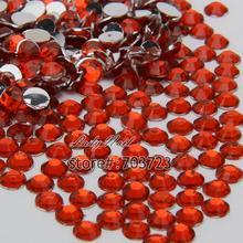1000PCS Flatback 14 Facets Resin Round Rhinestone Tips Beads Makeup Nail Art Decoration Tools ss20 5mm Light Red  N04 2024 - buy cheap