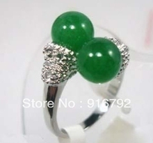 Frete grátis anel de cristal pedra verde p & p antena *** 8mm tamanho: 7.8,9 2024 - compre barato