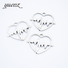 YuenZ 10pcs Antique silver color Metal Heart charm fit diy necklace charms jewelry making A64 2024 - buy cheap