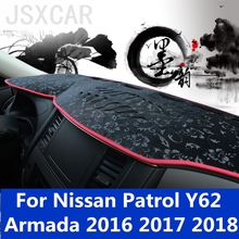 Dashboard Cover Mat Pad Sun Shade Avoid Light Dash Board Carpet Protector For Nissan Patrol Y62 Armada 2016 2017 2018 2024 - buy cheap