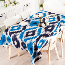 American Blue Geometric TableCloth decor TV Refrigerator Wedding Cover Home Decorative Tablecloth Cover 2024 - buy cheap