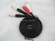 Cabo duplo de lótus com 6.5/6.3 ghz, curva 2 rca para as linhas de sinal de áudio, amplificador de sinal, 3m, 6.35 ft 2024 - compre barato