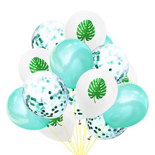 12inch Flamingo PineappleTurtle Leaf Latex Balloons Confetti Balloons for Wedding Decoration Birthday Hawaii Party Decor 15pcs,Q 2024 - buy cheap