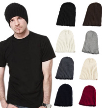 Fashion Korean Autumn Winte Men Women Turban Hat Solid Color Unisex Knitted Beanies Keep Warm Casual Crochet Cap New 2024 - buy cheap