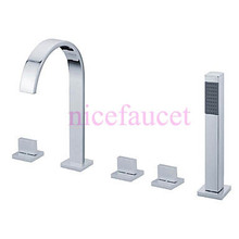 Modern Widespread Brass bathTub Faucet  Handheld Shower  Chrome Finish tap 2024 - buy cheap