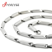 Punk Titanium Stainless Steel Necklace for Women Men Chain Necklace Women's/ Men's 2/3/4MM 45/50//55/60CM Silver Color Jewelry 2024 - buy cheap