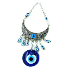 Nova proteção da sorte suspensão de parede vidro azul turco mau olhado amuleto decoração de casa 2024 - compre barato