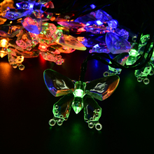 Solar Lamps 4.8M 20LEDs colorful Butterfly garland fairy luces Waterproof Christmas Outdoor Garden solar led decoration light 2024 - buy cheap