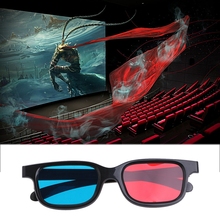 Universal Black Frame Red Blue Cyan Anaglyph 3D Glasses 0.2mm For Movie Game DVD 2024 - buy cheap