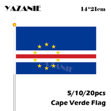 Yazanie bandeiras com tecido voador, em poliéster, capa verde, com 5/10/20 peças, 14*21cm, tamanho pequeno, com faixa de mão em plástico 2024 - compre barato