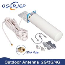 Antena 4g lte SMA macho, 12DB, 3g, 700-2700MHz, 2600, cable de 10m para repetidor de señal, wifi, módem 4g 2024 - compra barato