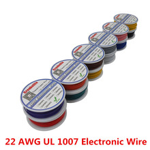 8m/ UL1007 22AWG 12 Colors Select  Spool Package Electrical Wire Cable Line Airline PVC Tinned Copper PCB Wire RoHS Wire 2024 - buy cheap