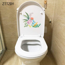 ZTTZDY 23,8*19 см рисованная цветы Классическая Настенная Наклейка домашний Римский декор наклейки для туалета T2-0047 2024 - купить недорого
