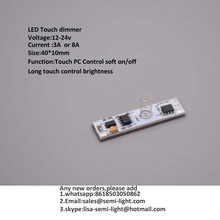 30 unids/lote 12-24v 8A PCBA LED dimmer táctil LED tiras de aluminio luces 2024 - compra barato