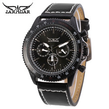 Jaragar moda Relogio masculino hombres 6 mano día/24 horas reloj mecánico pu cuero relojes envío gratis 2024 - compra barato