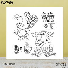 AZSG Stylish puppy Clear Stamps For DIY Scrapbooking/Card Making/Album Decorative Silicon Stamp Crafts 2024 - buy cheap