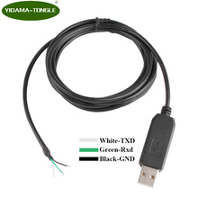 Cable USB a 3 pines RS232, convertidor, conjunto de cables, chipset ftdi TX RX pinout 24 awg 2024 - compra barato