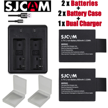 Baterías SJCAM sj8000, 2 uds., funda para baterías + cargador Dual USB para SJCAM sj4000 sj5000 sj6000 sj7000 Cámara WIFI sj8000 M10 2024 - compra barato