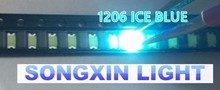 1000 pces 3216 1206 gelo azul claro 0.01w super ultra brilhante smd led indicação 3.2*1.6*0.8mm smd 1206 claro azul led 2024 - compre barato