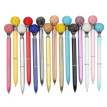 15PCS/LOT Kawaii Crystal Round Ballpoint pen Colorful 15 colors Black/Blue Refill Creative Novel Student Gift&Office Stationery 2024 - buy cheap