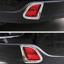 2 шт./компл. хромированный ABS Автомобильный задний противотуманный светильник, рамка для лампы, Стайлинг, наклейка, подходит для Toyota Highlander 2015-2017 2024 - купить недорого