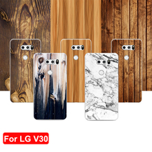 For LG V30 Wood grain stone style Print Case LGV30 hard PC back Cover For LG V30 H930 H933 H931 Phone Cases V 30 casing shell 2024 - buy cheap