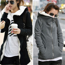 ZANZEA 4XL Winter Coats 2021 Autumn Women Long Hoodies Sweatshirts Casual Thick Fleece Zipper Outerwear Hooded Jacket Plus Size 2024 - buy cheap